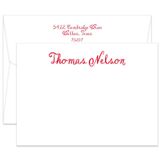 Triple Thick Dandy Flat Note Cards - Raised Ink